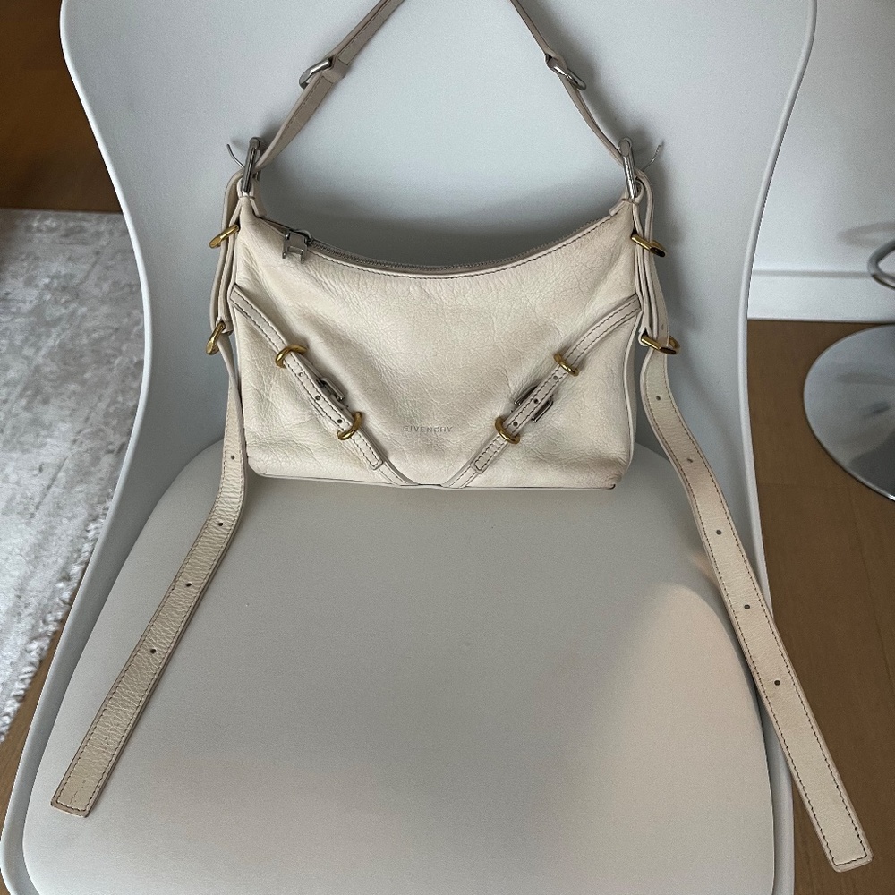 Givenchy white Mini Voyou bag in leather